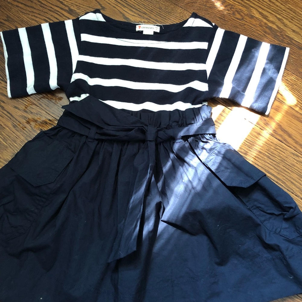 Crewcuts Navy Dress with Bow Tie